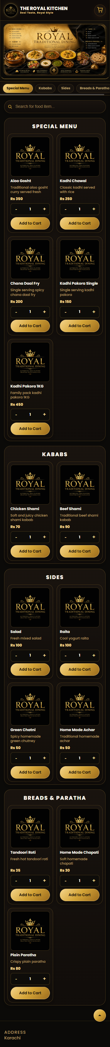 The Royal Kitchen portfolio preview